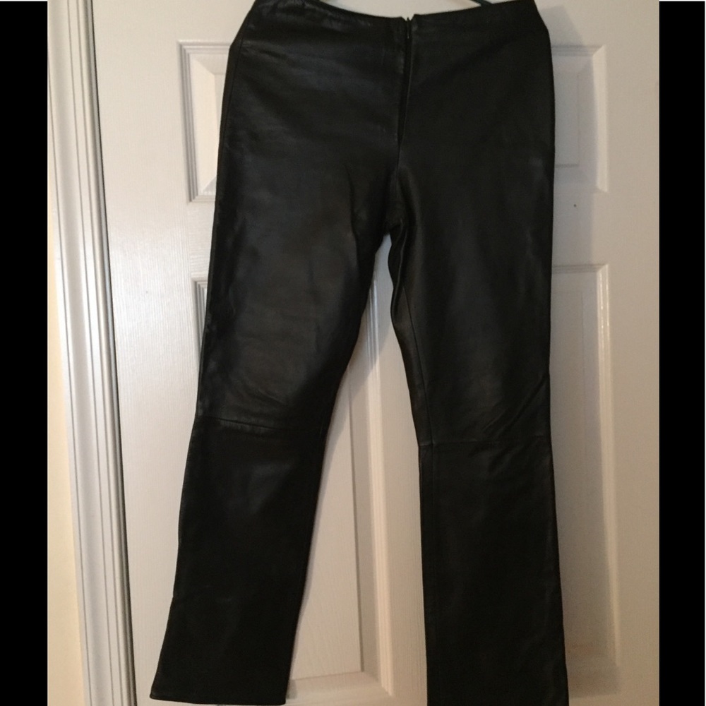 Women’s black Leather pants size 2